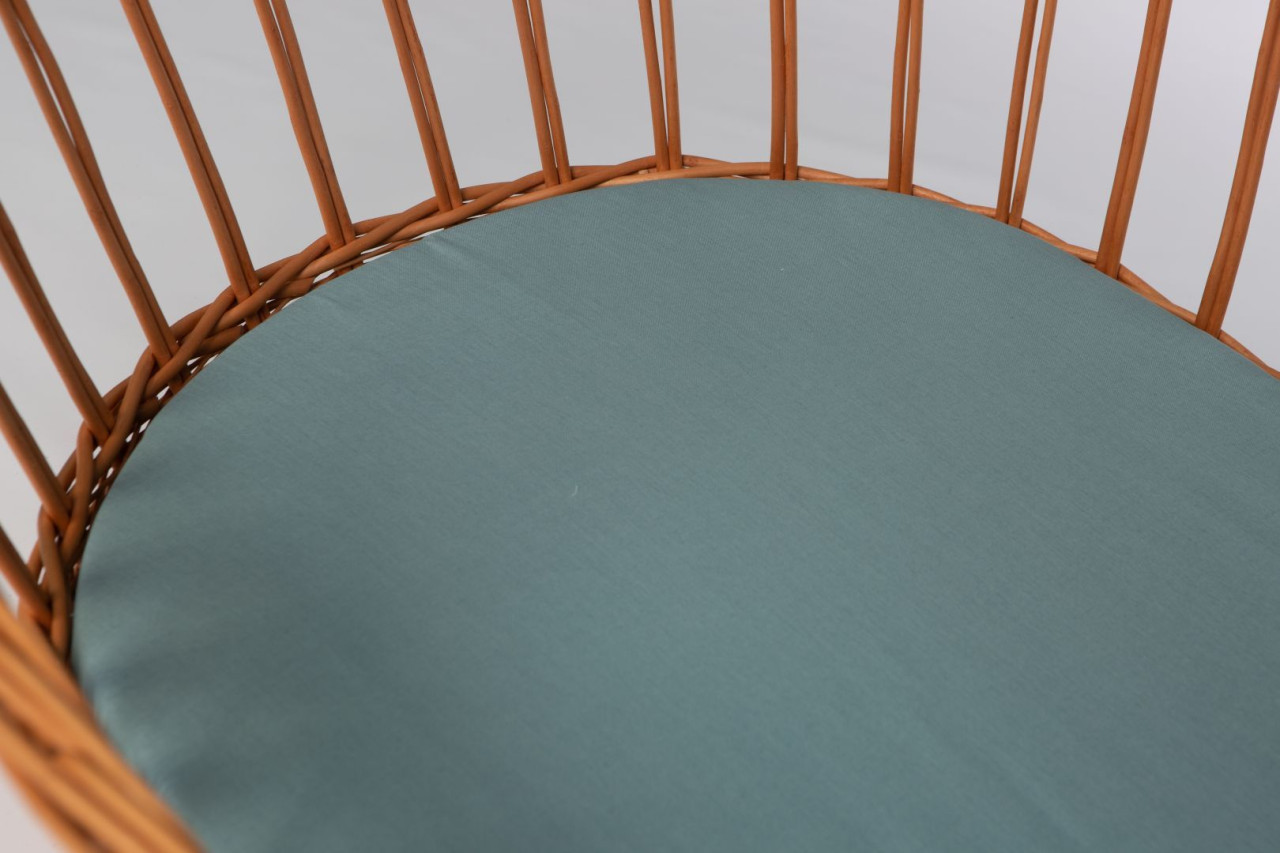 Spannbettlaken oval Patinagrün