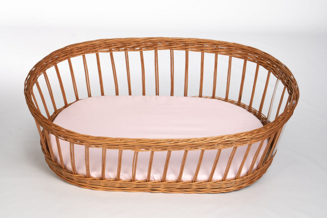 Spannbetttuch oval Rosa