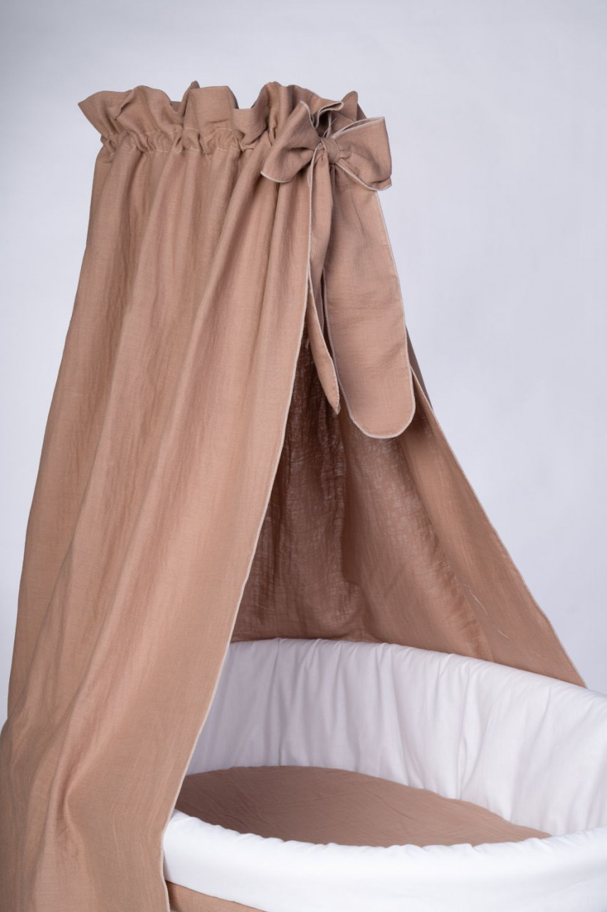 Musselinhimmel für Stubenwagen &Wiege Nougat