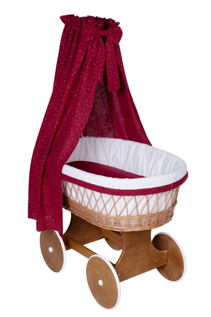 Bollerwagen Tony natur, Rot/Gold