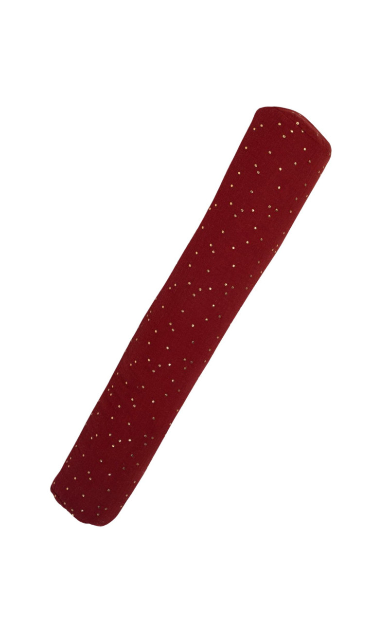 Lagerungskissen Babyroll® Musselin, rot-gold