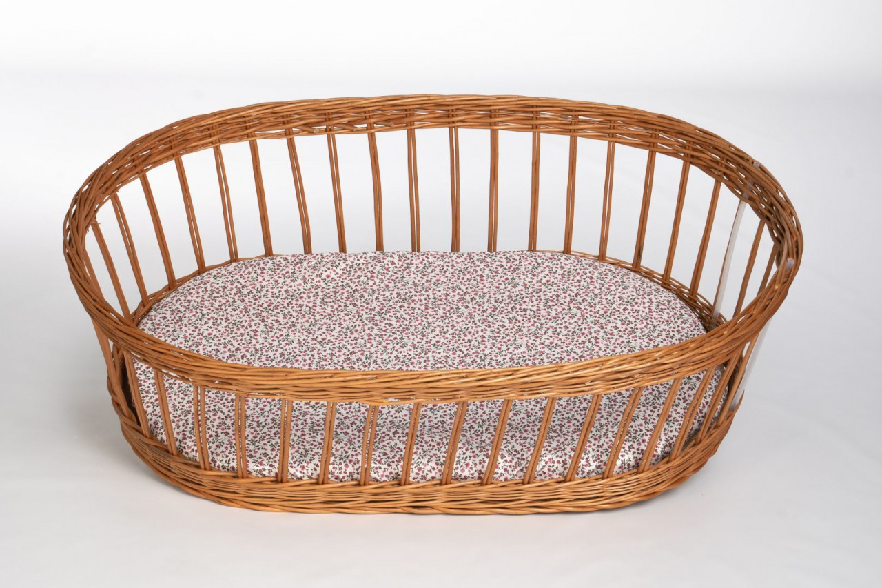 Spannbetttuch oval Rosarotes Blütenmeer