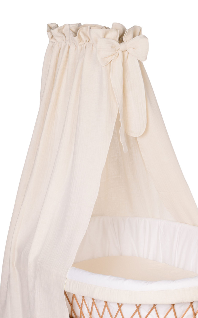 Himmel für Stubenwagen & Wiege Musselin, creme