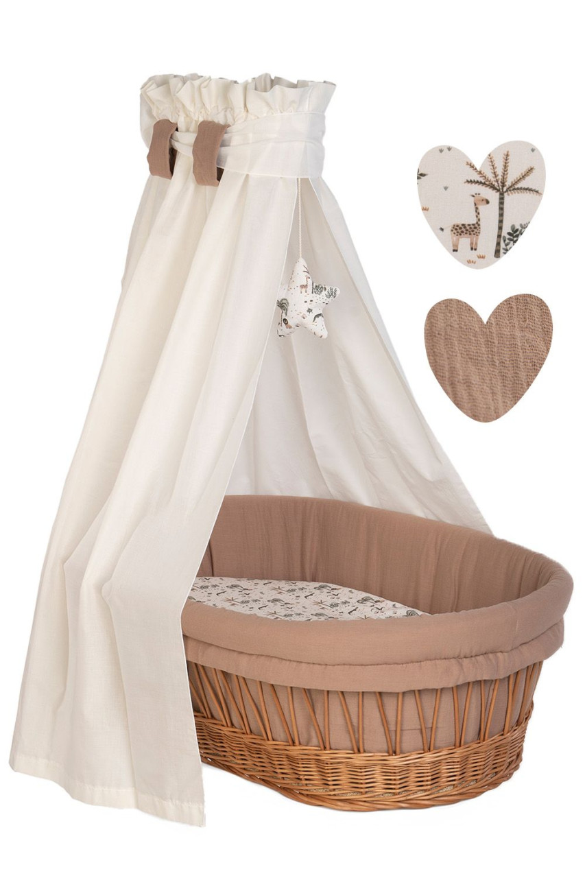 Textiles Set für Stubenwagen Mini Safari nougat