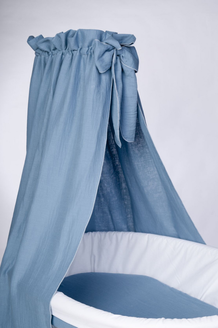 Himmel für Stubenwagen & Wiege Musselin, blau