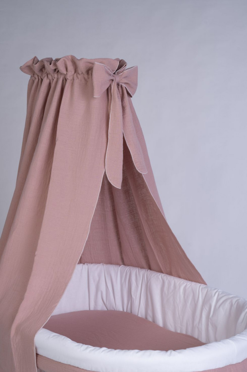 Musselinhimmel für Stubenwagen &Wiege Rosa