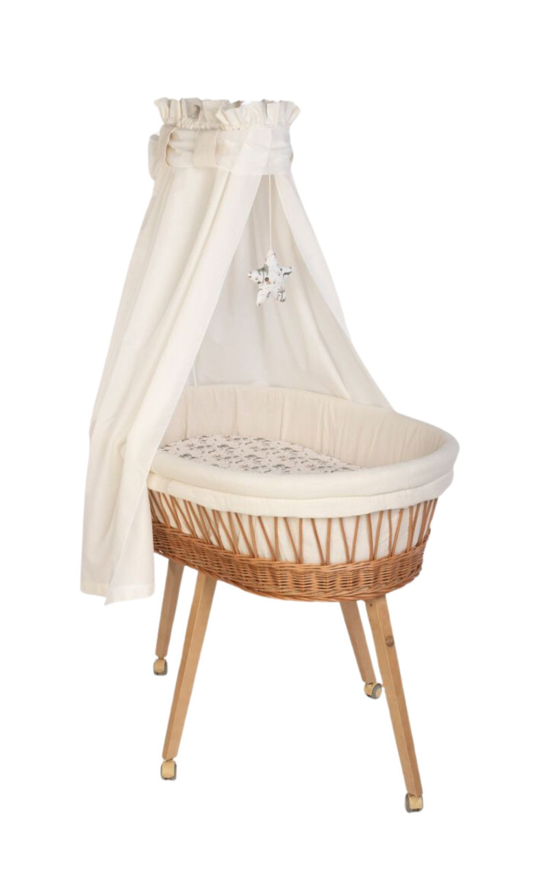 Babybett Lounge natur, mini Safari creme